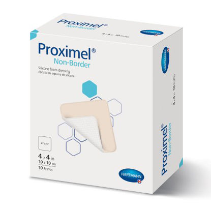 Picture of Silicone Foam Dressing Proximel™ Non-Border 4 X 4 Inch Square Silicone Adhesive Without Border Sterile15713100