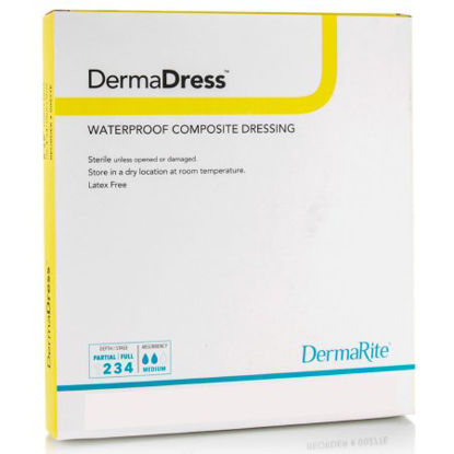 Picture of Composite Dressing DermaDress™ Waterproof 4 X 4 Inch Polyester / Rayon / Nonwoven Sterile00276E