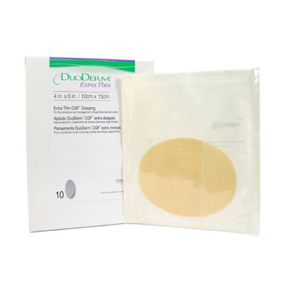 Picture of Hydrocolloid Dressing DuoDERM® Extra Thin 4 X 6 Inch Oval Sterile187902