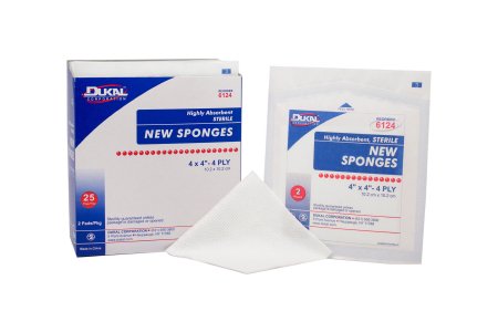 Picture of Nonwoven Sponge Dukal™ Polyester / Rayon 4-Ply 4 X 4 Inch Square Sterile6124