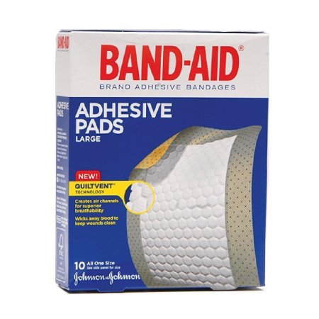 Picture of Adhesive Strip Band-Aid® 2-7/8 X 4 Inch Plastic Rectangle Tan Sterile00381371183388