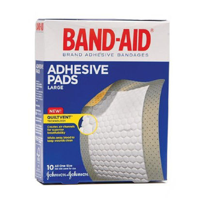 Picture of Adhesive Strip Band-Aid® 2-7/8 X 4 Inch Plastic Rectangle Tan Sterile00381371183388