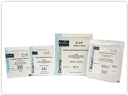 Picture of Composite Dressing DermaDress™ Waterproof 6 X 6 Inch Polyester / Rayon / Nonwoven Sterile00277E