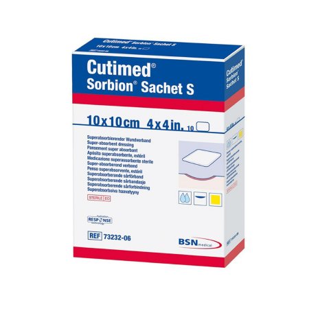 Picture of Wound Dressing Cutimed® Sorbion® Sachet S Cellulose / Gel Forming Polymer 4 X 4 Inch7323206