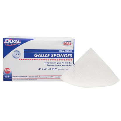Picture of Gauze Sponge Dukal™ Cotton 8-Ply 4 X 4 Inch Square NonSterile4084