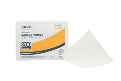 Picture of Gauze Sponge Dukal™ Gauze 8-Ply 4 X 4 Inch Square NonSterile8509