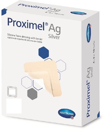 Picture of Silver Silicone Foam Dressing Proximel® Ag 6 X 6 Inch Square Sterile15300000