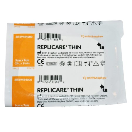 Picture of Hydrocolloid Dressing Replicare Thin 2 X 2-3/4 Inch Rectangle Sterile59484000