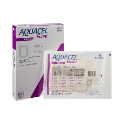 Picture of Silicone Foam Dressing Aquacel® 5-1/2 X 8 Inch Heel Silicone Adhesive with Border Sterile420625