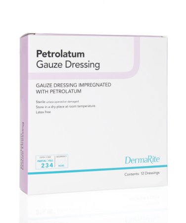 Picture of Impregnated Dressing DermaRite® 3 X 9 Inch Gauze Petrolatum Sterile23390