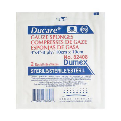 Picture of Gauze Sponge Ducare Cotton 8-Ply 4 X 4 Inch Square Sterile82408