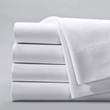 Picture of Bed Sheet Centima® Fitted 78 W X 80 L X 14 D Inch White Cotton 70% / Polyester 30% Reusable01241000