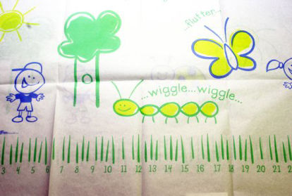 Picture of Table Paper Tidi® Choice 18 Inch Print (Bugs and Things) Crepe981418