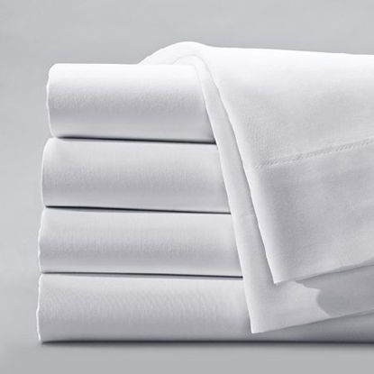 Picture of Bed Sheet Flat 66 X 104 Inch White Cotton 55% / Polyester 45% Reusable03360100