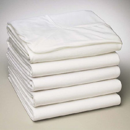 Picture of Bed Sheet Fitted 35 X 75 X 11 Inch White Cotton 44% / Polyester 52% / Spandex 4% Reusable07251800