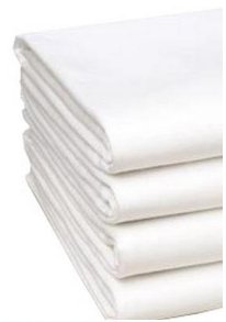 Picture of Bed Sheet Fitted 54 X 80 X 9 Inch White Cotton 60% / Polyester 40% Reusable03545100