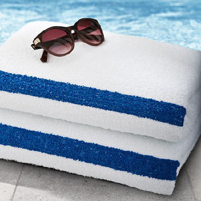 Picture of Pool Towel 20 X 40 Inch White Stripe40976100