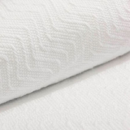Picture of Bath Blanket PerVal Herringbone 74 X 96 Inch Cotton 50% / Polyester 50%78321400