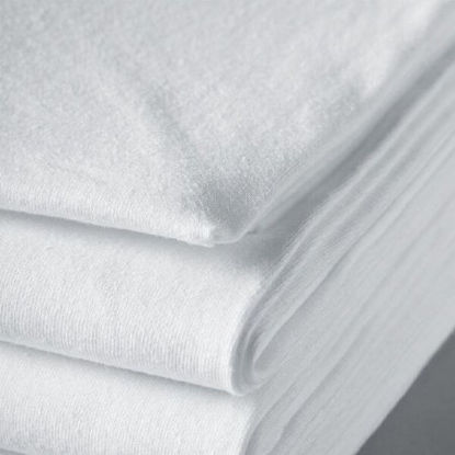 Picture of Bed Sheet Fitted 36 X 82 X 14 Inch White Cotton 55% / Polyester 45% Reusable07273400