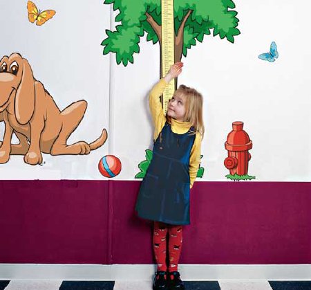 Picture of Tree Height Chart Pedia Pals 2 to 6 Foot Length Vinyl Wall Decal100108