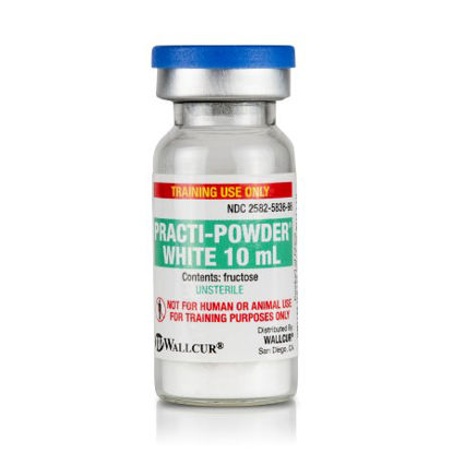 Picture of Clinical Training Medication Practi-Powder White™ 10 mL Vial White Reconstitution Powder427PW