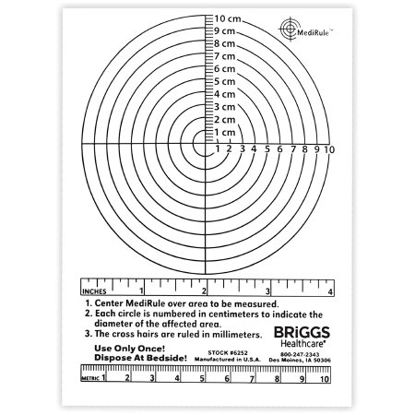 Picture of Wound Measuring Device Briggs® MediRule™ 4-1/2 Inch X 6 Inch PlasticD 6252