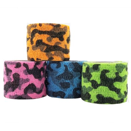 Picture of Cohesive Bandage CoFlex® NL 2 Inch X 5 Yard 12 lbs. Tensile Strength Self-adherent Closure Camouflage on Blue / Light Pink / Orange / Purple NonSterile5200CMCP-036