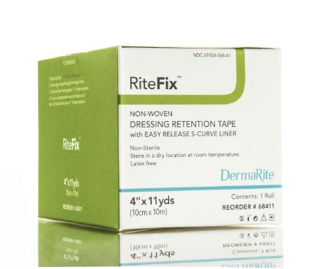 Picture of Dressing Retention Tape with Liner RiteFix™ Water Resistant Nonwoven 1 Inch X 11 Yard White NonSterile68111
