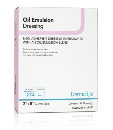 Picture of Oil Emulsion Impregnated Dressing DermaRite® 3 X 8 Inch Mesh Gauze Oil Emulsion Blend Sterile22380