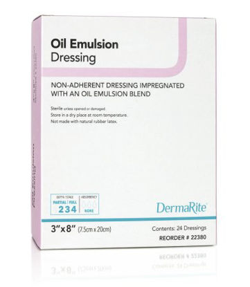 Picture of Oil Emulsion Impregnated Dressing DermaRite® 3 X 8 Inch Mesh Gauze Oil Emulsion Blend Sterile22380