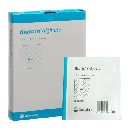 Picture of Alginate Dressing Biatain® 4 X 4 Inch Square Calcium Alginate / CMC (carboxymethylcellulose) Sterile3710