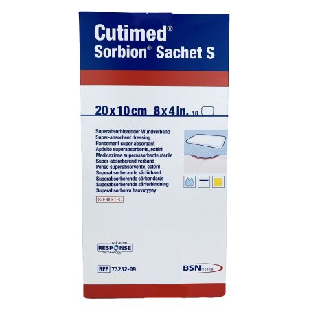 Picture of Wound Dressing Cutimed® Sorbion® Sachet S Cellulose / Gel Forming Polymer 4 X 8 Inch7323209