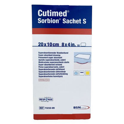 Picture of Wound Dressing Cutimed® Sorbion® Sachet S Cellulose / Gel Forming Polymer 4 X 8 Inch7323209