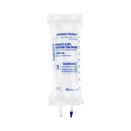 Picture of Clinical Training Medication Practi-0.9% Sodium Chloride™ 1000 mL I.V. Bag Distilled Water Liquid214DW