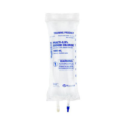 Picture of Clinical Training Medication Practi-0.9% Sodium Chloride™ 1000 mL I.V. Bag Distilled Water Liquid214DW