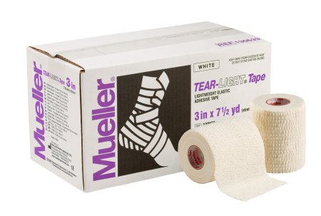 Picture of Athletic Tape Mueller® Tear-Light® Easy Tear Elastic Adhesive 3 Inch X 7-1/2 Yard White NonSterile130633