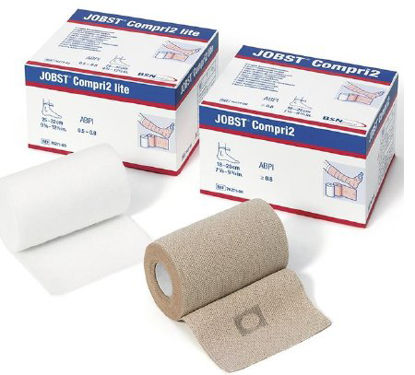 Picture of 2 Layer Compression Bandage System JOBST® Compri2 9-3/4 to 12-1/2 Inch 40 mmHg No Closure Tan NonSterile7627101