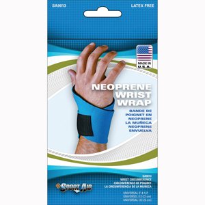 Picture of Wrist Support Wraparound Neoprene / Rubber Left or Right Hand Blue One Size Fits Most9013 BLU UN