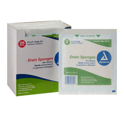 Picture of Split Sponge Dynarex Nonwoven 4 X 4 Inch Sterile4611