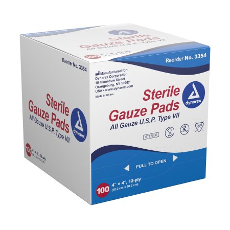 Picture of Gauze Sponge Dynarex® Gauze 12-Ply 4 X 4 Inch Square Sterile3354