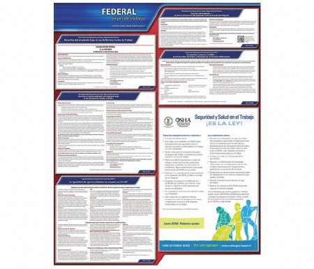 Picture of OSHA Labor Law Poster Federal Employment Laws9XWL7
