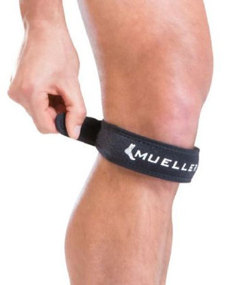 Picture of Knee Strap Mueller® Jumper's Knee Strap One Size Fits Most Hook and Loop Closure 12 to 20 Inch Length Left or Right Knee52997