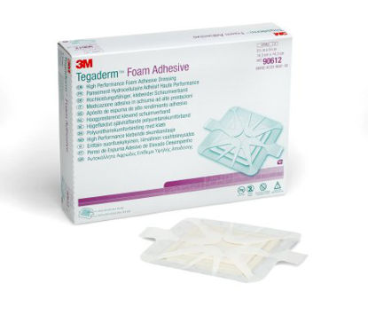 Picture of Foam Dressing 3M™ Tegaderm™ High Performance 5-5/8 X 5-5/8 Inch Square Adhesive without Border Sterile90612
