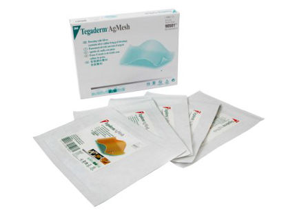 Picture of Silver Mesh Dressing 3M™ Tegaderm™ 4 X 5 Inch Rectangle Sterile90501