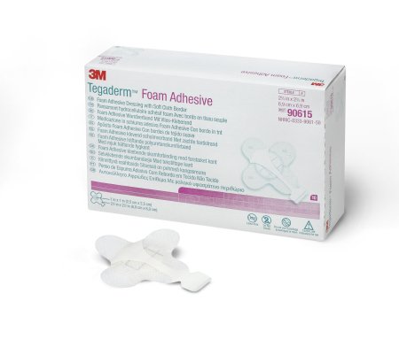 Picture of Foam Dressing 3M™ Tegaderm™ High Performance 2-3/4 X 2-3/4 Inch Finger / Toe Adhesive with Border Sterile90615