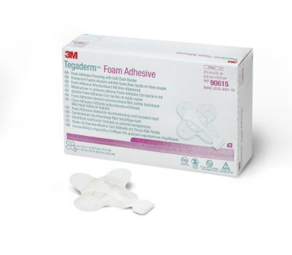 Picture of Foam Dressing 3M™ Tegaderm™ High Performance 2-3/4 X 2-3/4 Inch Finger / Toe Adhesive with Border Sterile90615