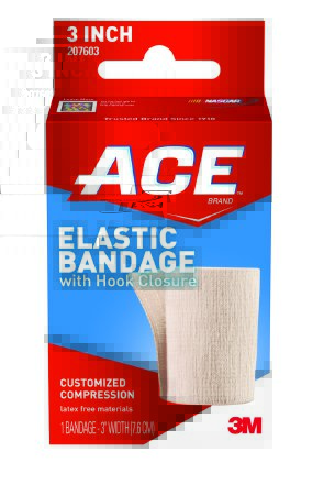 Picture of Elastic Bandage 3M™ ACE™ 3 Inch Width Standard Compression Single Hook and Loop Closure Tan NonSterile207603