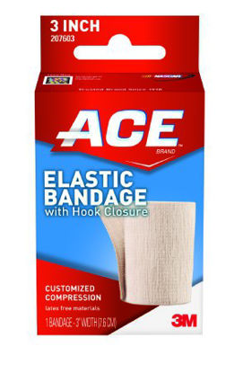 Picture of Elastic Bandage 3M™ ACE™ 3 Inch Width Standard Compression Single Hook and Loop Closure Tan NonSterile207603