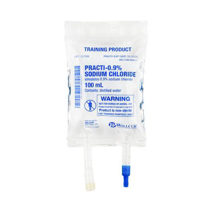 Picture of Clinical Training Medication Practi-0.9% Sodium Chloride™ 100 mL I.V. Bag Distilled Water Liquid217DW