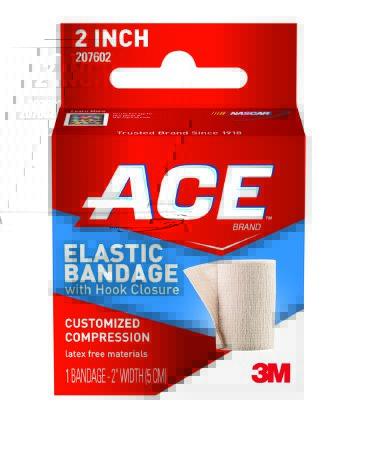 Picture of Elastic Bandage 3M™ ACE™ 2 Inch X 4.2 Foot Standard Compression Single Hook and Loop Closure Tan NonSterile207602